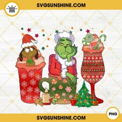 Grinch Drink PNG, Christmas Drink PNG, Grinch Iced Latte PNG