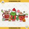 Grinch Christmas Coffee Latte PNG Designs Silhouette Vector Clipart