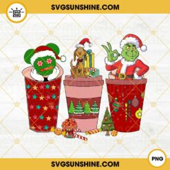 Grinchmas Coffee Drink PNG, Funny Grinchmas PNG, Christmas Drink Coffee Iced Latte PNG