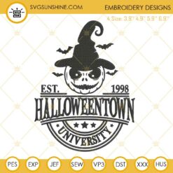 Halloweentown Embroidery Designs, University Halloween Embroidery Design File