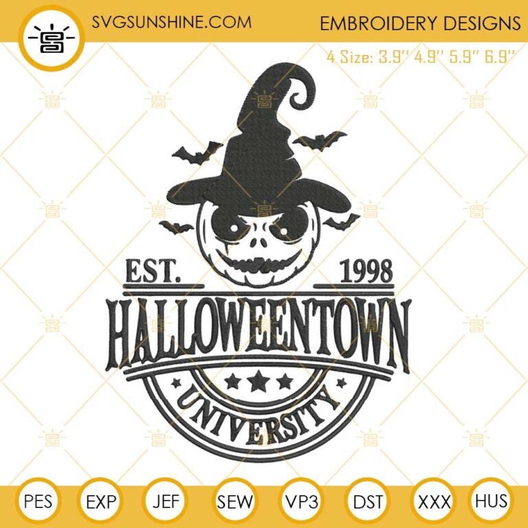 Halloweentown Embroidery Designs, University Halloween Embroidery