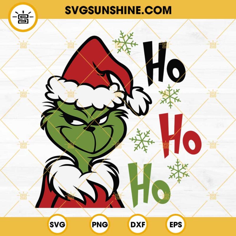 Ho Ho Ho Grinch Christmas SVG, Grinch SVG, Ho Ho Ho SVG, Merry