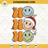 Ho Ho Ho Christmas SVG, Santa Leopard Smiley Face SVG PNG DXF EPS