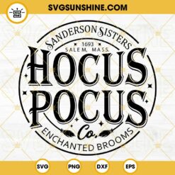 Hocus Pocus Co SVG, Sanderson Sisters Enchanted Brooms SVG, Halloween SVG Cricut Cut File