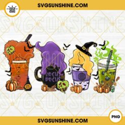 Hocus Pocus Coffee PNG, Fall Halloween Coffee Drink Late Cozy PNG Digital Download