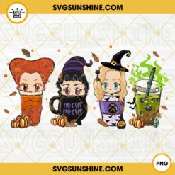 Hocus Pocus Coffee Drink PNG, Fall Halloween Coffee PNG Design