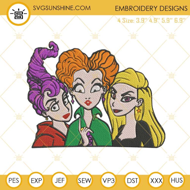 Come We Fly Hocus Pocus Embroidery Design File