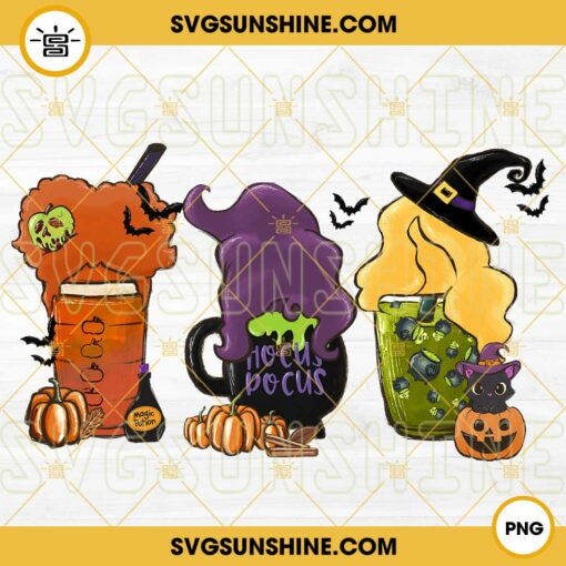 Hocus Pocus Latte PNG, Halloween Coffee Latte PNG, Hocus Pocus Coffee Halloween PNG