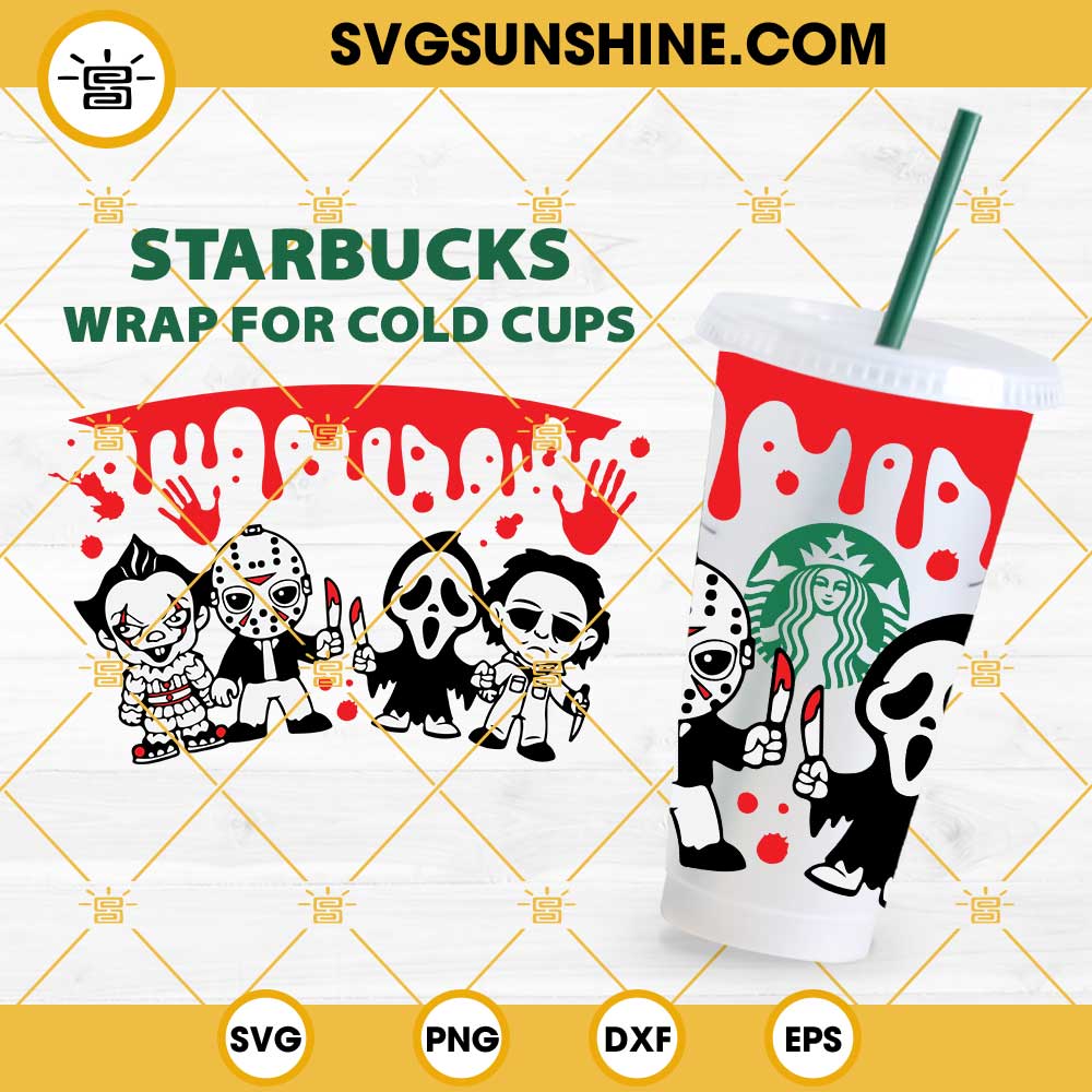 Horror Starbucks Wrap SVG (FSD-B21) - Store Free SVG Download