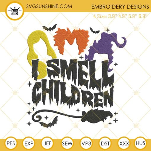 I Smell Children Hocus Pocus Embroidery Design File