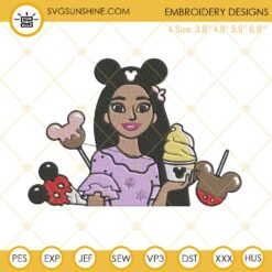 Isabela Madrigal Disneyland Snacks Machine Embroidery Design File