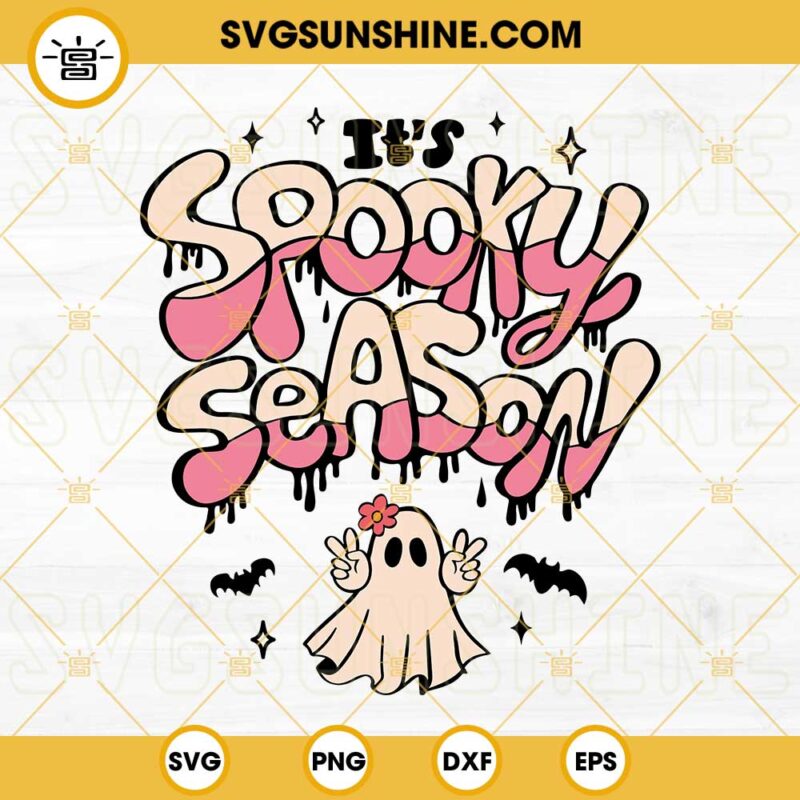 It's Spooky Season SVG, Halloween Ghost Spooky Vibes SVG Files For