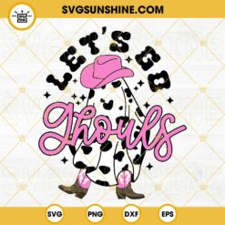 Let’s Go Ghouls SVG, Western Ghost SVG, Halloween Cowgirl SVG