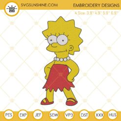 Lisa Simpson Machine Embroidery Design File