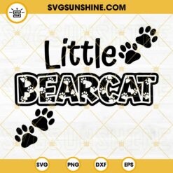 Little Bearcat SVG, Bearcat SVG, Paw Print SVG, Bearcats Football SVG