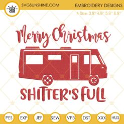Merry Christmas Shitter's Full Machine Embroidery Design File