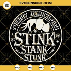 Merry Grinchmas SVG, Stink Stank Stunk SVG, 2022 Christmas Ornament SVG, Funny Christmas Sign SVG