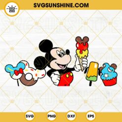 Mickey Disney Snacks SVG PNG DXF EPS Cricut Silhouette Vector Clipart