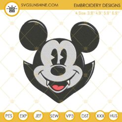 Mickey Mouse Vampire Embroidery Design File
