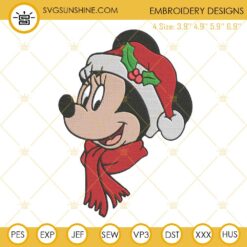 Mickey Santa Hat Christmas Machine Embroidery Design File