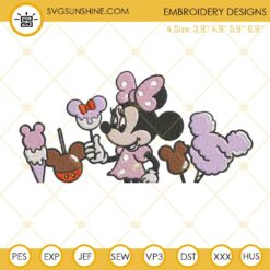 Minnie Disney Snacks Machine Embroidery Design File