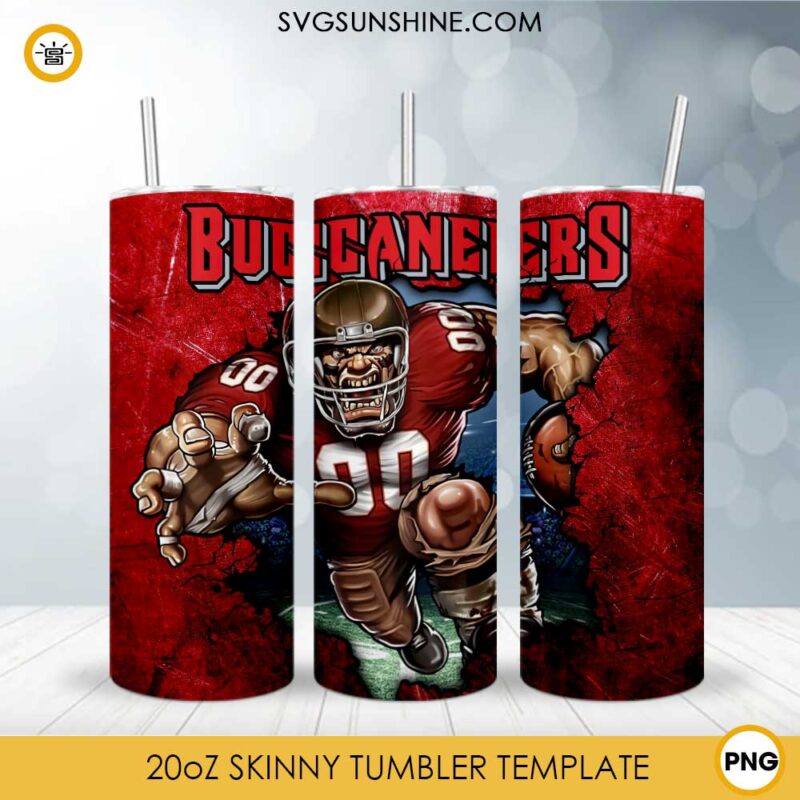 Tampa Bay Buccaneers 20oz Skinny Tumbler Template PNG, Buccaneer ...