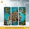 Leopard 20oz Skinny Tumbler PNG, Leopard And Flowers Tumbler PNG File Digital Download