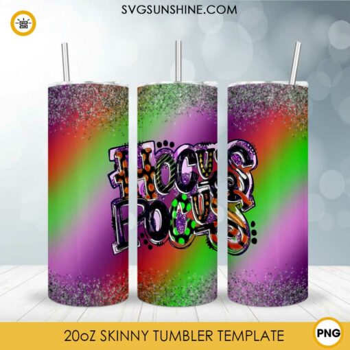 Hocus Pocus LeoPard Design 20oz Skinny Tumbler Template PNG, Hocus Pocus Tumbler PNG File Digital Download