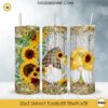 Gnomes Sunflowers 20oz Skinny Tumbler PNG Design Files Digital Download