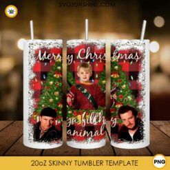 Home Alone Movies 20oz Skinny Tumbler Template PNG, Home Alone Christmas Tumbler PNG File Digital Download