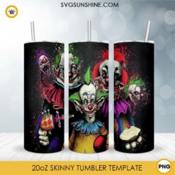 Joker 20oz Skinny Tumbler Template PNG, Joker Halloween Tumbler PNG File Digital Download