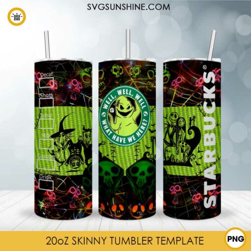 Oogie Boogie Starbucks 20oz Tumbler Template PNG, The Nightmare Before Christmas Tumbler PNG Files