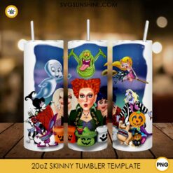 Hocus Pocus 20oz Skinny Tumbler PNG Design Files Digital Download