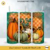 It's Fall Y'all Pumpkin Sunflower 20oz Tumbler Template PNG, Fall Pumpkin Leopard Tumbler PNG File Digital Download