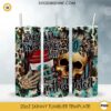 Dead Inside But Caffeinated 20oz Skinny Tumbler Template PNG, Leopard Messy Bun Tumbler PNG File Digital Download