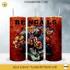 Cincinnati Bengals 20oz Skinny Tumbler Template PNG, Bengals Football Tumbler PNG File Digital Download
