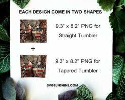 Deer American Flag 20oz Skinny Tumbler PNG, Deer Hunting Tumbler PNG File Digital Download
