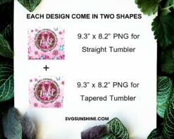 Fight Breast Cancer 20oz Skinny Tumbler PNG, Breast Cancer Tumbler Template PNG File Digital Download