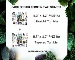 Hocus Pocus Bundle Designs 20oz Skinny Tumbler Template PNG