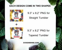 Messy Bun Let's Go Brandon 20oz Skinny Tumbler PNG, Sunflower America Flag Tumbler PNG File Digital Download