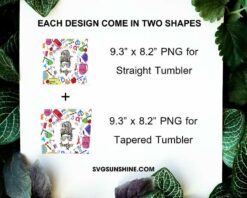 Messy Bun Teacher Life 20oz Skinny Tumbler PNG, Teacher Tumbler PNG File Digital Download