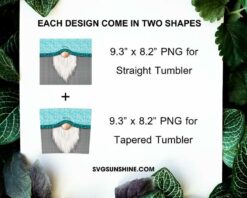 Gnomes Ugly Christmas Sweater 20oz Skinny Tumbler PNG Design Files Digital Download