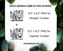 I Like Bad Boys Horror killers Tumbler Template PNG, Horror Movies Halloween 20oz Tumbler Template PNG Files
