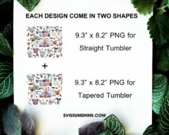 Disney Spooky Vibes Halloween 20oz Skinny Tumbler Template PNG File Digital Download