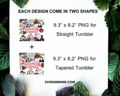 Stranger Things 20oz Skinny Tumbler Template PNG, Stranger Things Sticker Tumbler PNG File Digital Download