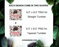 Stranger Things Hellfire Club 20oz Skinny Tumbler Template PNG