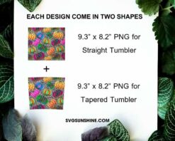 Watercolor Pumpkin Leopard 20oz Skinny Tumbler Template PNG