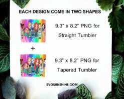 Baby Disney Princess 20oz Skinny Tumbler Template PNG