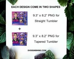 Bad Bunny Poster Designs 20oz Skinny Tumbler Template PNG, Bad Bunny Tumbler PNG File Digital Download