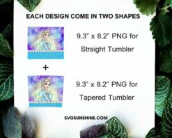 Elsa 20oz Skinny Tumbler Template PNG, Elsa Frozen Tumbler PNG File Digital Download